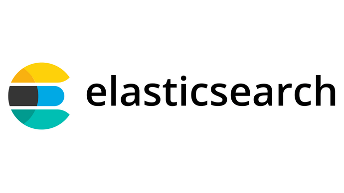 Logo von Elasticsearch mit stilisiertem „E“ in Farbfeldern links, gefolgt von dem Schriftzug „elasticsearch“.