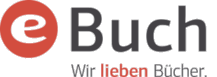 Logo mit rotem "e" und dem Text "Buch". Darunter steht "Wir lieben Bücher.".
