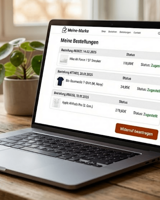 Widerrufsbutton im Onlineshop